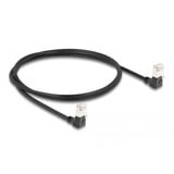 DeLOCK Cavo patch RJ-45 Cat.6a S/FTP, Slim 90° angolato Nero