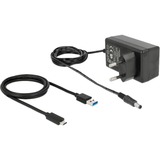 DeLOCK Hub esterno USB 3.2 Gen 2 a 4 porte 10Gbps, Hub USB Nero