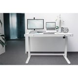 Digitus Scrivania regolazione elettricamente in altezza con postazione di ricarica USB e cassetto, Tabella bianco, Cina, 72 cm, 121 cm, 1200 mm, 600 mm, 1210 mm