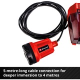 EINHELL GE-SP 18 Li - Solo 0,8 bar 5000 l/h rosso/Nero, Batteria, 0,8 bar, 5000 l/h, Nero, Rosso
