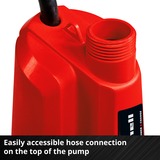 EINHELL GE-SP 18 Li - Solo 0,8 bar 5000 l/h rosso/Nero, Batteria, 0,8 bar, 5000 l/h, Nero, Rosso
