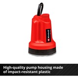EINHELL GE-SP 18 Li - Solo 0,8 bar 5000 l/h, Pompe immersione e pressione rosso/Nero, Batteria, 0,8 bar, 5000 l/h, Nero, Rosso