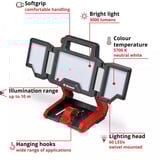 EINHELL Lampada professionale a batteria TP-CL 18/3000 Li - Solo, 18 Volt, Riflettore di costruzione rosso