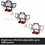 EINHELL Lampada professionale a batteria TP-CL 18/3000 Li - Solo, 18 Volt, Riflettore di costruzione rosso