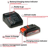 Einhell PXC-Starter-Kit Set batteria e caricabatterie Nero, Set batteria e caricabatterie, 2,5 Ah, 18 V, Nero, Rosso, 0,83 h, 200 - 250 V
