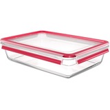 Emsa CLIP & CLOSE N1041200 recipiente per cibo Rettangolare Scatola 3 L Trasparente 1 pz, Casella trasparente/Rosso, Scatola, Rettangolare, 3 L, Trasparente, Vetro, 420 °C