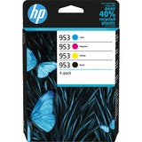 HP Confezione da 4 cartucce di inchiostro nero, ciano, magenta, giallo originali 953 ciano, magenta, giallo originali 953, Resa standard, Inchiostro a base di pigmento, Inchiostro a base di pigmento, 20 ml, 9 ml, 4 pz