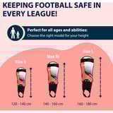 HUDORA Parastinchi con protezione per la caviglia, Accessori rosso