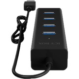 ICY BOX IB-HUB1409-U3 USB 3.2 Gen 1 (3.1 Gen 1) Type-A 5000 Mbit/s Nero, Hub USB USB 3.2 Gen 1 (3.1 Gen 1) Type-A, USB 3.2 Gen 1 (3.1 Gen 1) Type-A, 5000 Mbit/s, Nero, Alluminio, 0,4 m