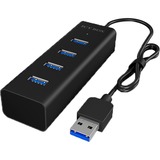 ICY BOX IB-HUB1409-U3 USB 3.2 Gen 1 (3.1 Gen 1) Type-A 5000 Mbit/s Nero, Hub USB USB 3.2 Gen 1 (3.1 Gen 1) Type-A, USB 3.2 Gen 1 (3.1 Gen 1) Type-A, 5000 Mbit/s, Nero, Alluminio, 0,4 m