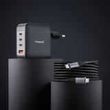 Intenso Alimentatore GaN + cavo, Caricabatterie Nero