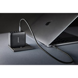 Intenso Alimentatore GaN + cavo, Caricabatterie Nero