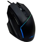 Inter-Tech GT-100 RGB mouse Mano destra USB tipo A Ottico 6400 DPI Nero, Mano destra, Ottico, USB tipo A, 6400 DPI, Nero