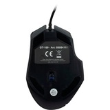 Inter-Tech GT-100 RGB mouse Mano destra USB tipo A Ottico 6400 DPI Nero, Mano destra, Ottico, USB tipo A, 6400 DPI, Nero