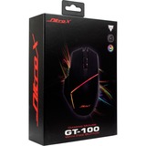 Inter-Tech GT-100 RGB mouse Mano destra USB tipo A Ottico 6400 DPI Nero, Mano destra, Ottico, USB tipo A, 6400 DPI, Nero