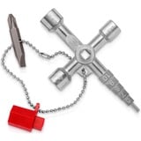 KNIPEX 00 11 04 chiave di armadietti di controllo e utilità, chiave combinata   Acciaio inossidabile, Acciaio inossidabile, 2 gamba/gambe, 4 testina/e, Cerchio, Quadrato, Triangolo, 5,7,8 mm