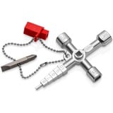KNIPEX 00 11 04 chiave di armadietti di controllo e utilità, chiave combinata   Acciaio inossidabile, Acciaio inossidabile, 2 gamba/gambe, 4 testina/e, Cerchio, Quadrato, Triangolo, 5,7,8 mm