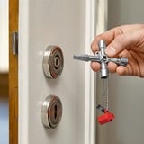 KNIPEX 00 11 04 chiave di armadietti di controllo e utilità, chiave combinata   Acciaio inossidabile, Acciaio inossidabile, 2 gamba/gambe, 4 testina/e, Cerchio, Quadrato, Triangolo, 5,7,8 mm