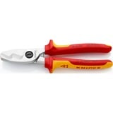 KNIPEX 95 16 200 tagliafibre Tagliafilo/cavo manuale Tagliafilo/cavo manuale, Rosso/giallo, Cromo, 2 cm, VDE, 20 cm