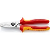 KNIPEX 95 16 200 tagliafibre Tagliafilo/cavo manuale Tagliafilo/cavo manuale, Rosso/giallo, Cromo, 2 cm, VDE, 20 cm