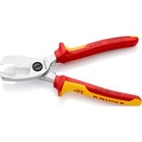 KNIPEX 95 16 200 tagliafibre Tagliafilo/cavo manuale Tagliafilo/cavo manuale, Rosso/giallo, Cromo, 2 cm, VDE, 20 cm