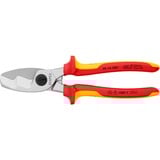 KNIPEX 95 16 200 tagliafibre Tagliafilo/cavo manuale, Pinze di taglio Tagliafilo/cavo manuale, Rosso/giallo, Cromo, 2 cm, VDE, 20 cm