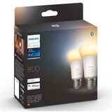 Philips Hue Philips Hue White Ambiance 2 Lampadine Smart E27 60 W Philips Hue White ambiance 2 Lampadine Smart E27 60 W, Lampadina intelligente, Bianco, Bluetooth/Zigbee, LED integrato, E27, Illuminazione fredda, Bianco caldo