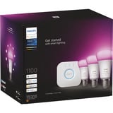 Philips Hue White & Color Ambiance Starter-Set: E27 Lampadina Smart A60 Confezione da Tre, Lampada a LED 