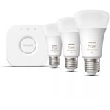 Philips Hue White & Color Ambiance Starter-Set: E27 Lampadina Smart A60 Confezione da Tre, Lampada a LED 