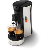 Philips Senseo CSA230/01 macchina per caffè Automatica Macchina per caffè a cialde 0,9 L, Macchina a cialde bianco/Nero, Macchina per caffè a cialde, 0,9 L, Cialde caffè, 1450 W, Nero, Bianco