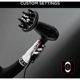 Rowenta K/Pro Stylist CV888L asciuga capelli 2200 W Nero, Cromo, Asciugacapelli Cheratina e lucentezza, AC, Nero, Cromo, Gancio per appendere, 1,8 m, Cina