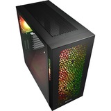 Sharkoon ELITE SHARK CA300H Tower Nero Nero, Tower, PC, Nero, ATX, EATX, micro ATX, Mini-ITX, Giocare, Blu, Verde, Rosso