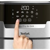 Tefal Easy Fry & Grill EY505D15 friggitrice Singolo 4,2 L Indipendente 1550 W Friggitrice ad aria calda Acciaio inossidabile accaio/Nero, Friggitrice ad aria calda, 4,2 L, 80 °C, 200 °C, 6 persona(e), 60 min