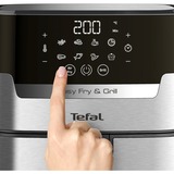 Tefal Easy Fry & Grill EY505D Singolo 4,2 L Indipendente 1550 W Friggitrice ad aria calda Acciaio inox accaio/Nero, Friggitrice ad aria calda, 4,2 L, 80 °C, 200 °C, 6 persona(e), 60 min