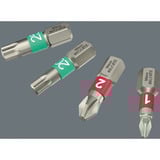 Wera Set di punte 838 RA S/4 Christmas 2025, con funzione cricchetto, Set di bit Nero/Verde