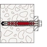 fischer Tassello a gambo lungo DuoXpand 10x120 FUS R grigio chiaro/Rosso