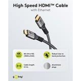 goobay Cavo HDMI Plus ad alta velocità con Ethernet, 4K @ 60Hz grigio