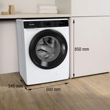gorenje G600 WPNA94A1TS lavatrice Caricamento frontale 9 kg 1300 Giri/min Bianco bianco/Nero, Caricamento frontale, 9 kg, B, 72 dB, 1300 Giri/min, A