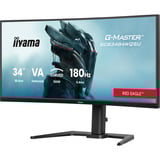 iiyama G-MASTER GCB3484WQSU-B1 Monitor PC 86,4 cm (34") 3440 x 1440 Pixel UltraWide Quad HD LED Nero, Monitor di gioco Nero, 86,4 cm (34"), 3440 x 1440 Pixel, UltraWide Quad HD, LED, 0,4 ms, Nero