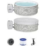 Bestway 60027 centro benessere e vasca idromassaggio Grigio, Bianco 804 L Rotondo, Piscina grigio chiaro, Grigio, Bianco, 804 L, Rotondo, 5 persona(e), 40 °C, 2 °C/h