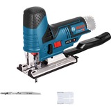 Bosch Segghetto alternativo a batteria Bosch GST 10,8V Li bu, Puzzle blu, 8 V-LI, Nero, Blu, 45°, 0 - 45°, Deep discharge, Surriscaldamento, Sovraccarico, 7 cm, 3 mm