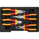 Bosch Set di pinze VDE Professional, 4 pezzi, Set pinze rosso/Giallo