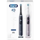 Braun iO 9 Adulto Spazzolino rotante Nero, Rosa, Spazzolino da denti elettrico Nero/rosato, Adulto, Spazzolino rotante, Cura quotidiana, Cura gum, Intenso, Sensibile, Super sensitive, Tongue care, Sbiancante, Nero, Rosa, 2 min, Black Lava, Rose Quartz