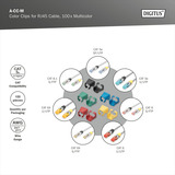 Digitus A-CC-M, Clip per cavo multi colorata
