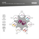 Digitus A-CC-M, Clip per cavo multi colorata