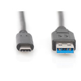 Digitus Cavo di collegamento USB 3.2 Gen 1 USB-A > USB-C Nero