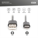 Digitus Cavo di collegamento USB 3.2 Gen 1 USB-A > USB-C Nero