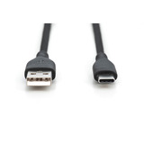 Digitus Cavo di collegamento in silicone USB 2.0 USB-A > USB-C Nero