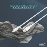 Digitus Cavo di collegamento in silicone USB 2.0 USB-A > USB-C bianco