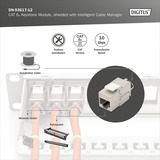 Digitus DN-93617-12, Modulo di Keystone argento